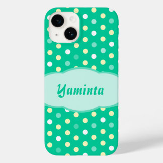 Funda Para iPhone 14 De Case-Mate Caso de teléfono verde con nombre personalizado po