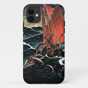 Funda Para iPhone 11 Caso del ataque del calamar gigante