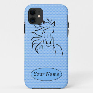 title_seo2 Caso del iPhone 5/5s del fondo del caballo w/Blue