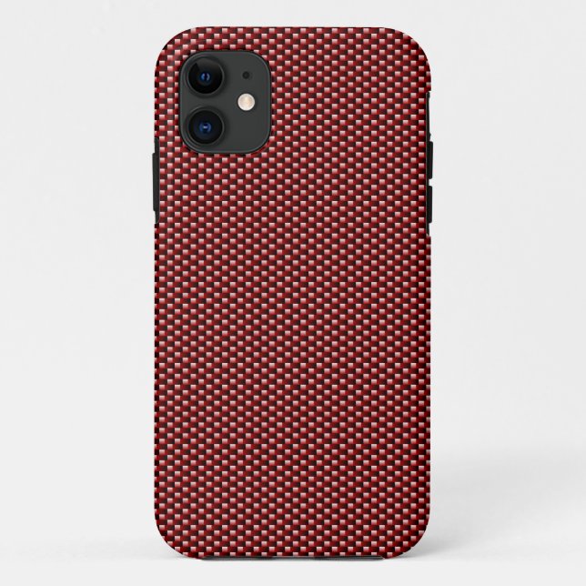 Funda De Case-Mate Para iPhone Caso del iPhone 5 de la fibra de carbono (rojo (Reverso)