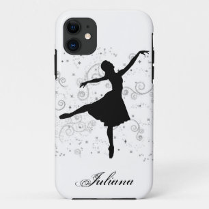 Funda Para iPhone 11 Caso del iPhone 5 de la silueta de la bailarina
