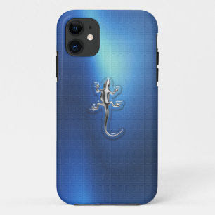Funda Para iPhone 11 Caso del iPhone 5 del lagarto del cromo