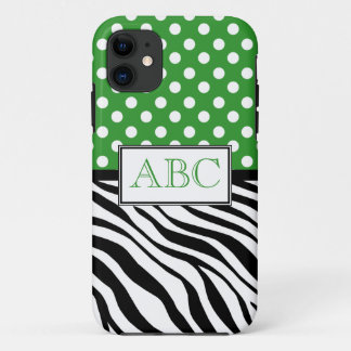 Funda Para iPhone 11 Caso del iPhone 5 del verde y del estampado de