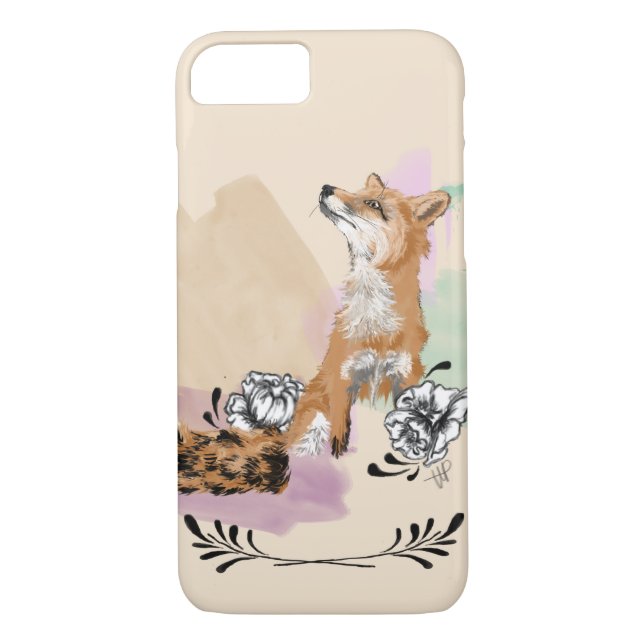 Funda De Case-Mate Para iPhone Caso del iPhone 7 del Fox (Reverso)