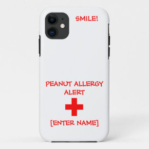 Funda Para iPhone 11 Caso del iPhone de la alarma de la alergia del
