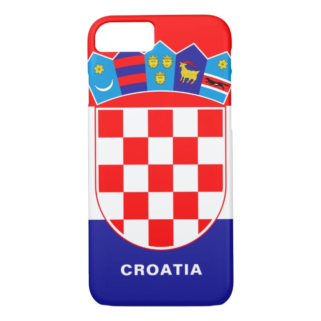 Funda De Case-Mate Para iPhone Caso del iPhone de la bandera de Croacia (Reverso)