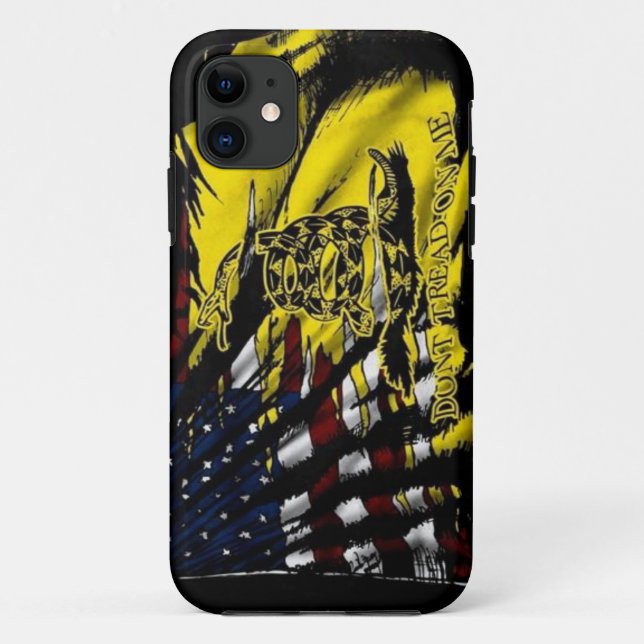 Funda De Case-Mate Para iPhone Caso del iPhone de la bandera de Gadsden (Reverso)