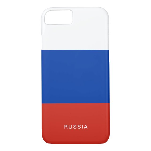 Funda De Case-Mate Para iPhone Caso del iPhone de la bandera de Rusia (Reverso)
