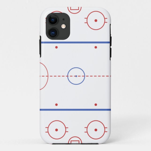Funda De Case-Mate Para iPhone Caso del iPhone de la pista del hockey (Reverso)