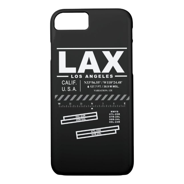 Funda De Case-Mate Para iPhone Caso del iPhone de LAX del aeropuerto (Reverso)