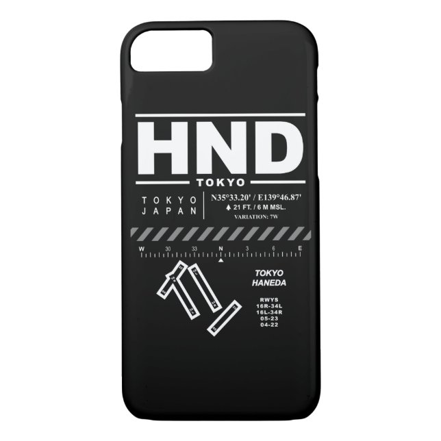 Funda De Case-Mate Para iPhone Caso del iPhone del aeropuerto internacional HND (Reverso)