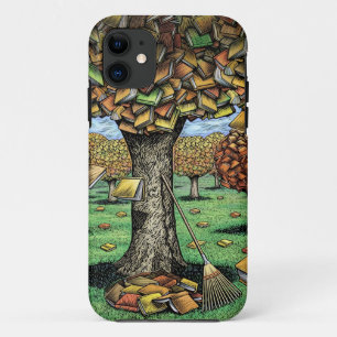 Funda Para iPhone 11 Caso del iPhone del árbol del libro