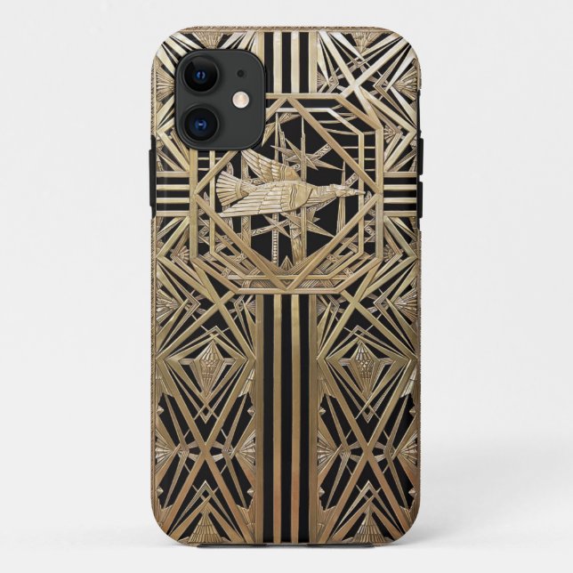 Funda De Case-Mate Para iPhone Caso del iPhone del art déco (Reverso)