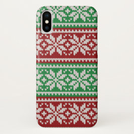 Funda Para iPhone X Caso del iPhone del copo de nieve del suéter del