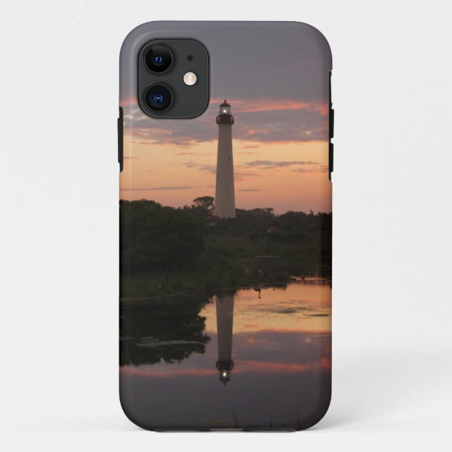 Funda De Case-Mate Para iPhone Caso del iphone del faro de Cape May (Reverso)