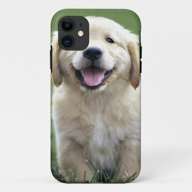 Funda De Case-Mate Para iPhone Caso del iPhone del perrito del golden retriever (Reverso)