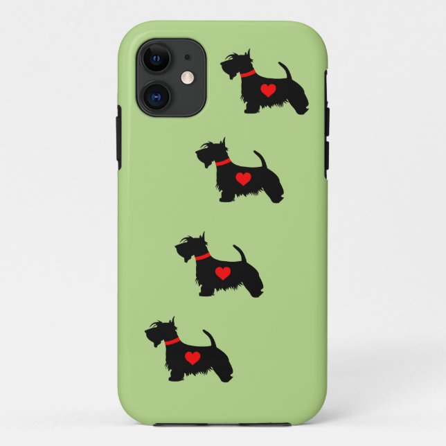 Funda De Case-Mate Para iPhone Caso del iphone del perro del escocés (Reverso)