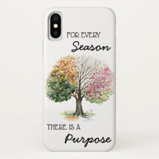 Funda Para iPhone X caso del iPhone X árbol de 4 estaciones con la