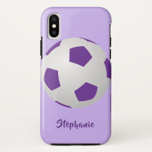 title_seo2 caso del iPhone X, balón de fútbol, púrpura,