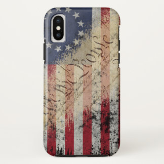 Funda Para iPhone X Caso del iPhone X de la bandera americana de Betsy