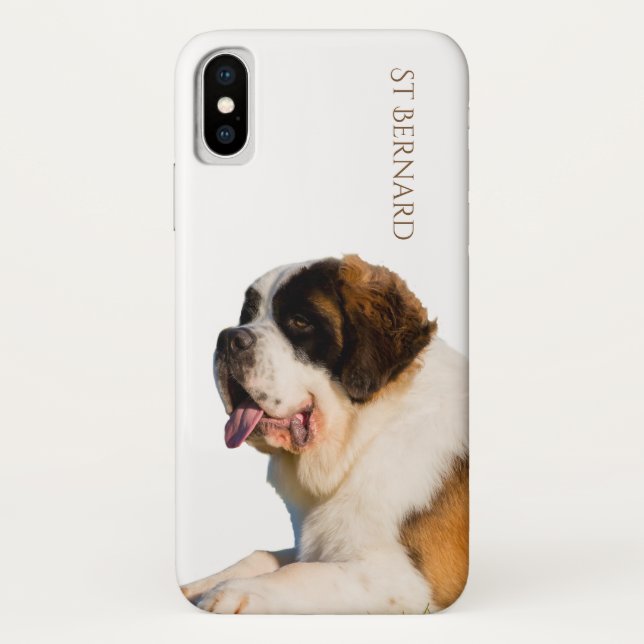 Funda De Case-Mate Para iPhone Caso del iPhone X de St Bernard (Reverso)