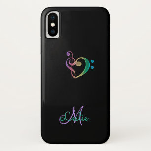 title_seo2 Caso del iPhone X del corazón del Clef de la