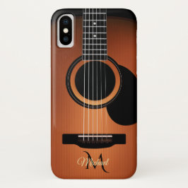 title_seo2 Caso del iPhone X del monograma de la guitarra
