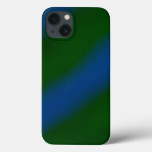 Funda Para iPhone 13 Caso del modelo de las rayas verde oscuro y azules