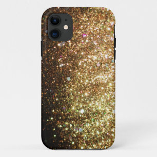 Funda Para iPhone 11 Caso del navidad del iPhone del purpurina del oro