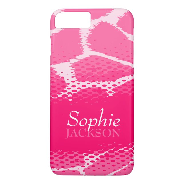 Funda De Case-Mate Para iPhone Caso duro del iphone gráfico rosado del estampado (Reverso)