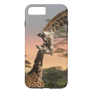 Funda Para iPhone 8 Plus/7 Plus Caso duro más del iPhone 7 de la jirafa de la