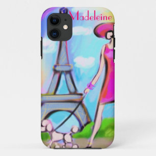 Funda Para iPhone 11 Caso elegante del iPhone de la mujer de París