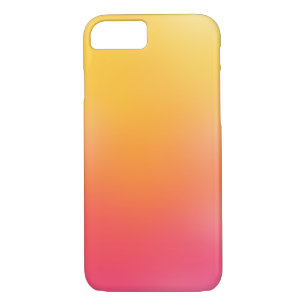 Funda Para iPhone 8/7 Caso femenino amarillo-naranja rosado lindo del
