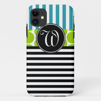 Funda Para iPhone 11 CASO FEMENINO del iPHONE 5 de las RAYAS NEGRAS del