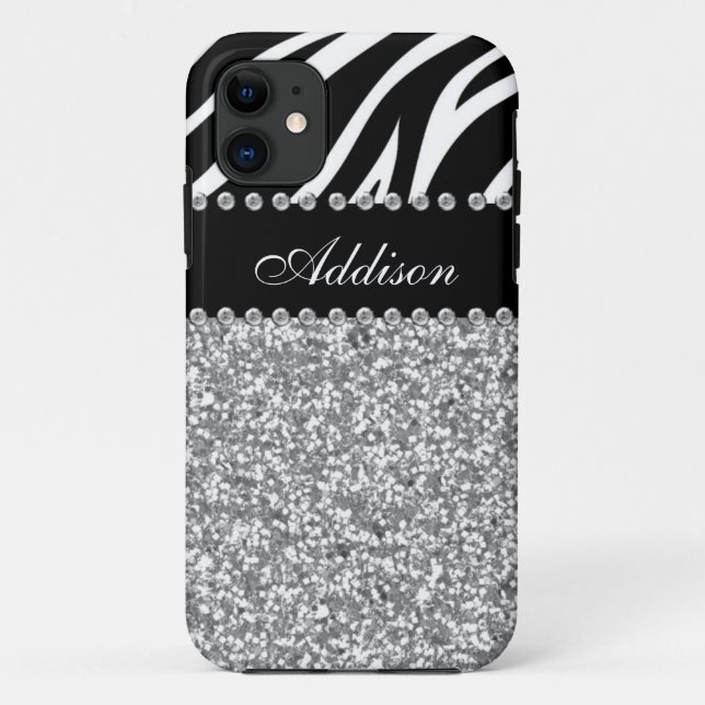 Funda De Case-Mate Para iPhone Caso femenino diamante de imitación del estampado (Reverso)