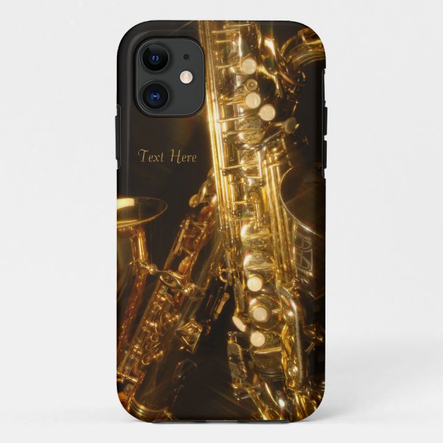 Funda De Case-Mate Para iPhone Caso hermoso del iPhone 5 de Saxaphone (Reverso)