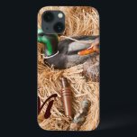 Funda Para iPhone 13 Caso IPAD Monograma de caza de Drake Mallard Call<br><div class="desc">Caza de Caza de Caza de Caza de Pato Cazador de Caza de Pato Monograma Inicial IPAD FUNDA DURO Personalizado</div>