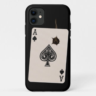 Funda Para iPhone 11 caso iPhone5 con el as de espadas con el agujero