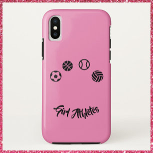 Funda Para iPhone X Caso Iphone de atletas Chicas rosados