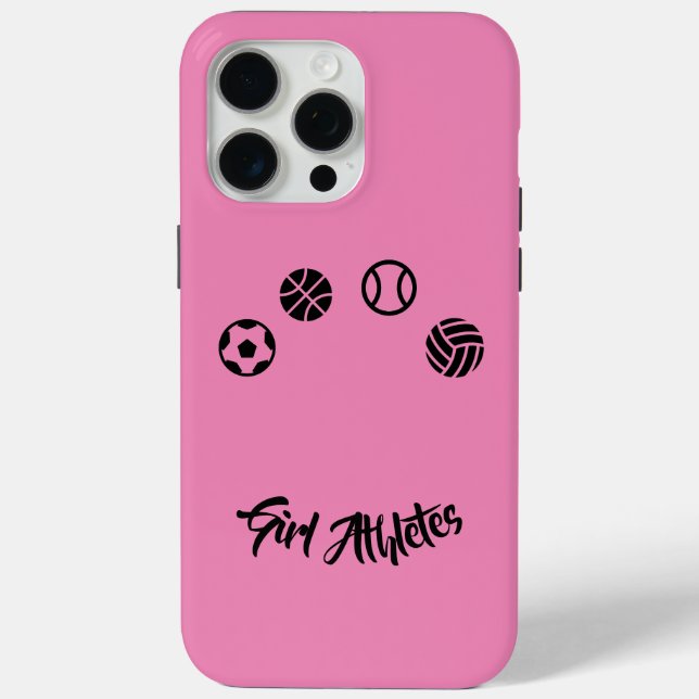 Funda De Case-Mate Para iPhone Caso Iphone de atletas Chicas rosados (Reverso )