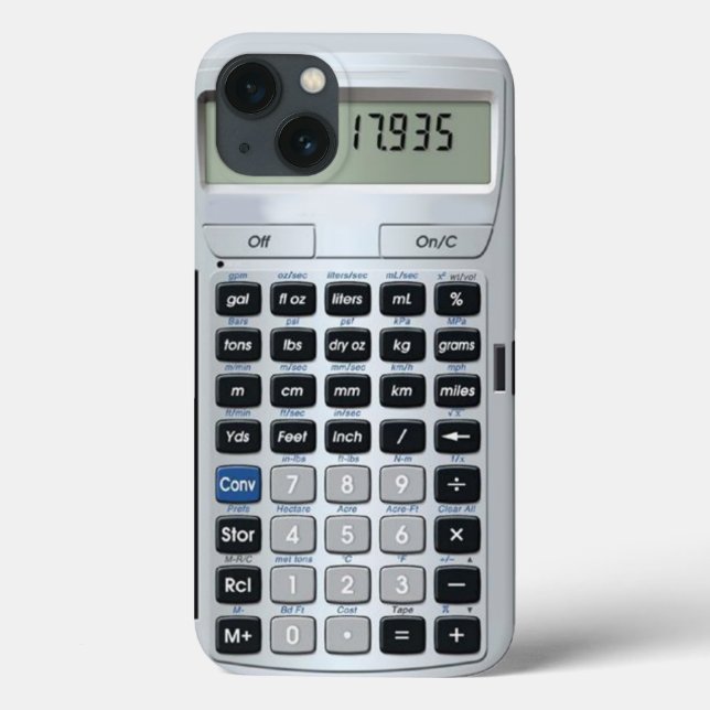 Funda De Case-Mate Para iPhone caso iphone de cálculo de conversión (Reverso)