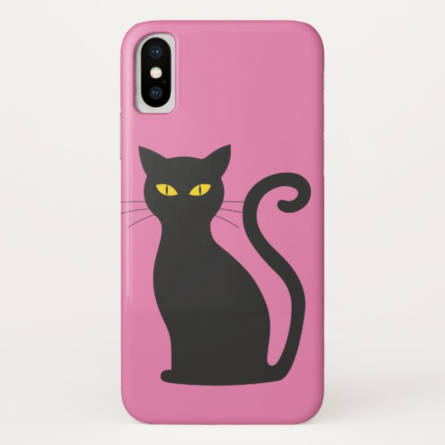 FUNDA DE Case-Mate PARA iPhone CASO IPHONE DE ROPA DE GATO NEGRO (Reverso)