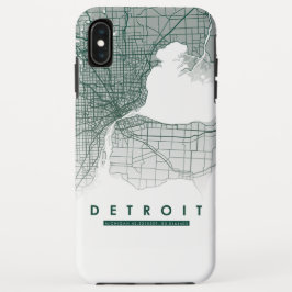 Funda Para iPhone XS Max Caso Iphone Detroit Map