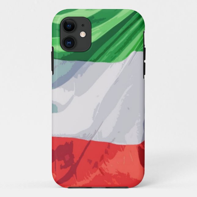 Funda De Case-Mate Para iPhone Caso italiano del iPhone de la bandera (Reverso)
