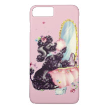 Caso más del caniche del vintage del iPhone 8 de