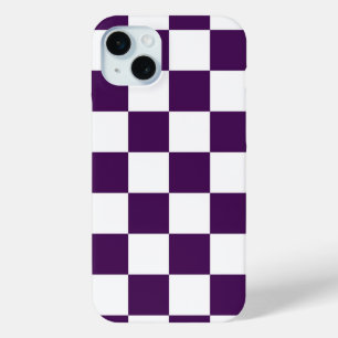 Funda Para iPhone 15 Mini Caso más del iPhone 6 púrpuras y blancos a cuadr