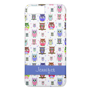 Funda Para iPhone 8 Plus/7 Plus Caso más del iPhone 7 coloridos de los búhos del