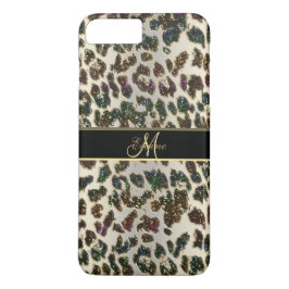Funda Para iPhone 8 Plus/7 Plus Caso más del iPhone 7 del leopardo del purpurina