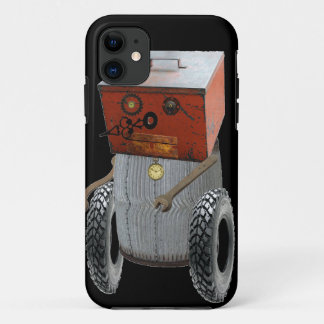Funda Para iPhone 11 Caso metalizado de Iphone del robot de Sci Fi de