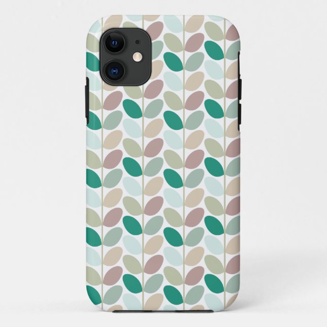 Funda De Case-Mate Para iPhone Caso modelado floral retro (Reverso)